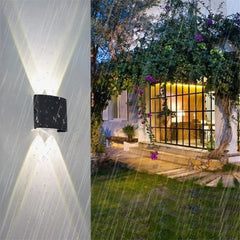 Outdoor LED Wall Light 6-Point Motion Sensor Black Aluminium 6W IP65