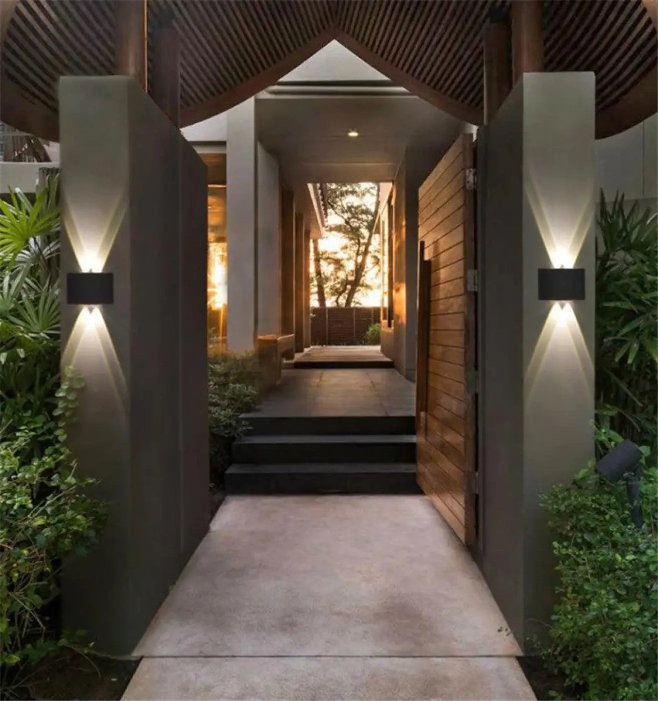 Outdoor LED Wall Light 6-Point Motion Sensor Black Aluminium 6W IP65