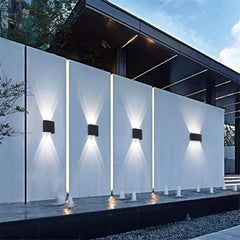 Outdoor LED Wall Light 6-Point Motion Sensor Black Aluminium 6W IP65