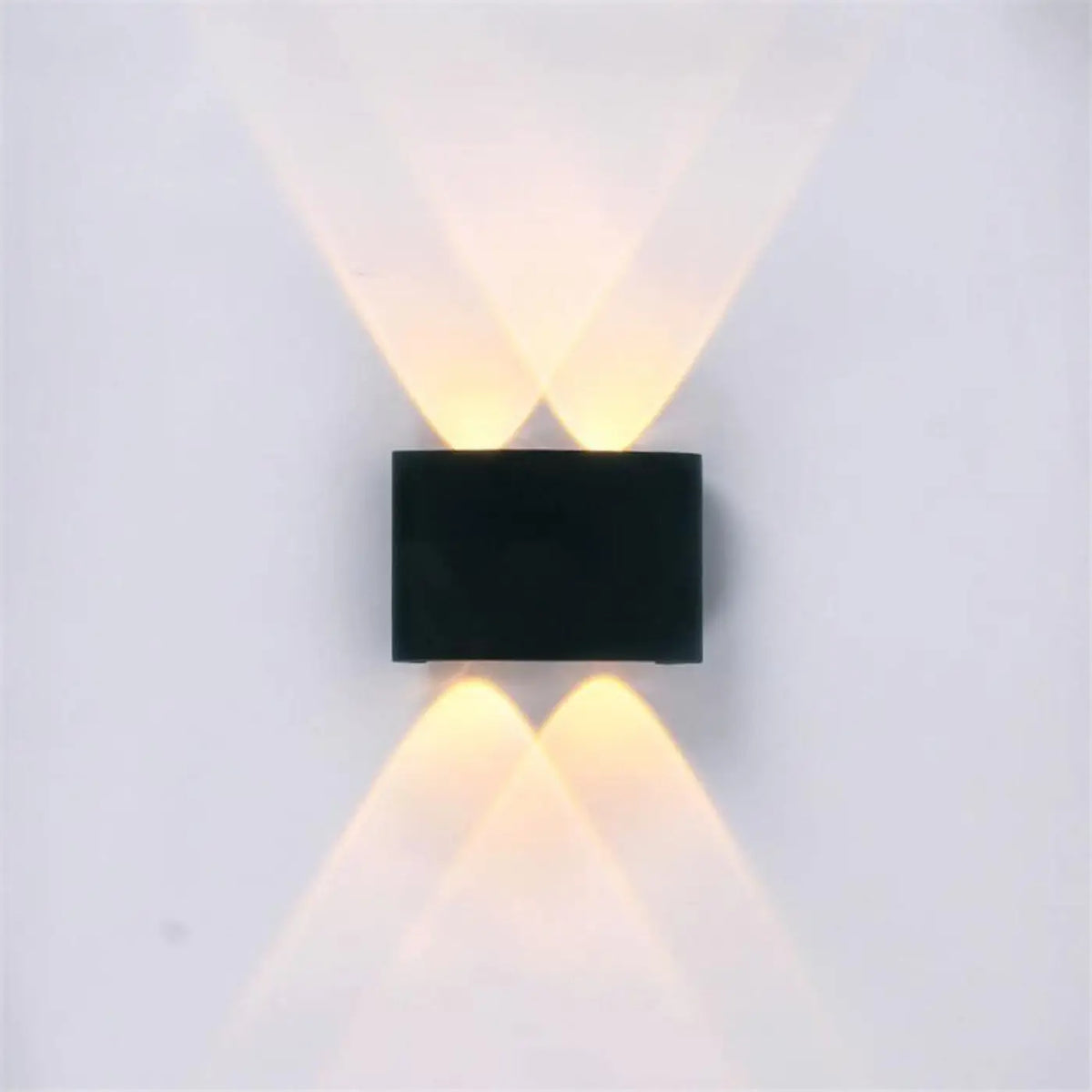 Outdoor LED Wall Light 6-Point Motion Sensor Black Aluminium 6W IP65