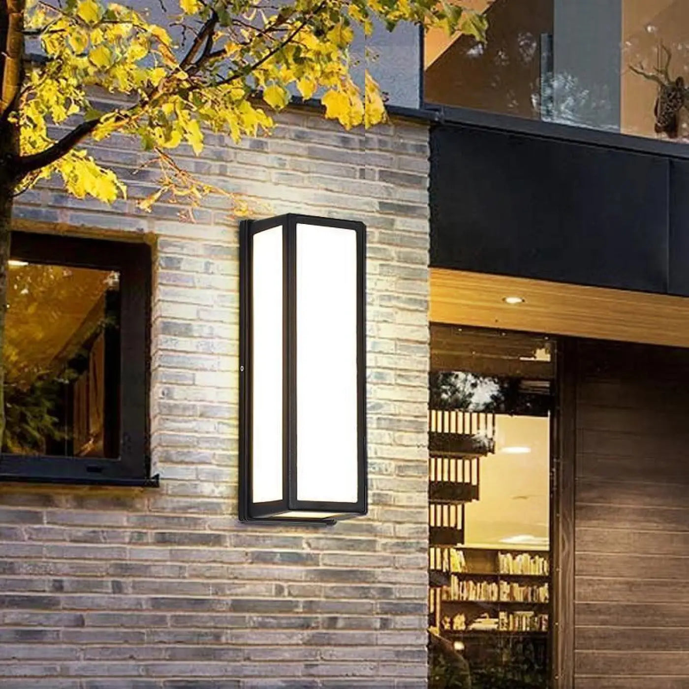 Outdoor Wall Light Black Aluminium 18W Integrated LED Motion Sensor IP65
