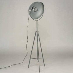 Industrial Loft Cinema Floor Lamp Concrete Grey Wood Metal E27 150cm