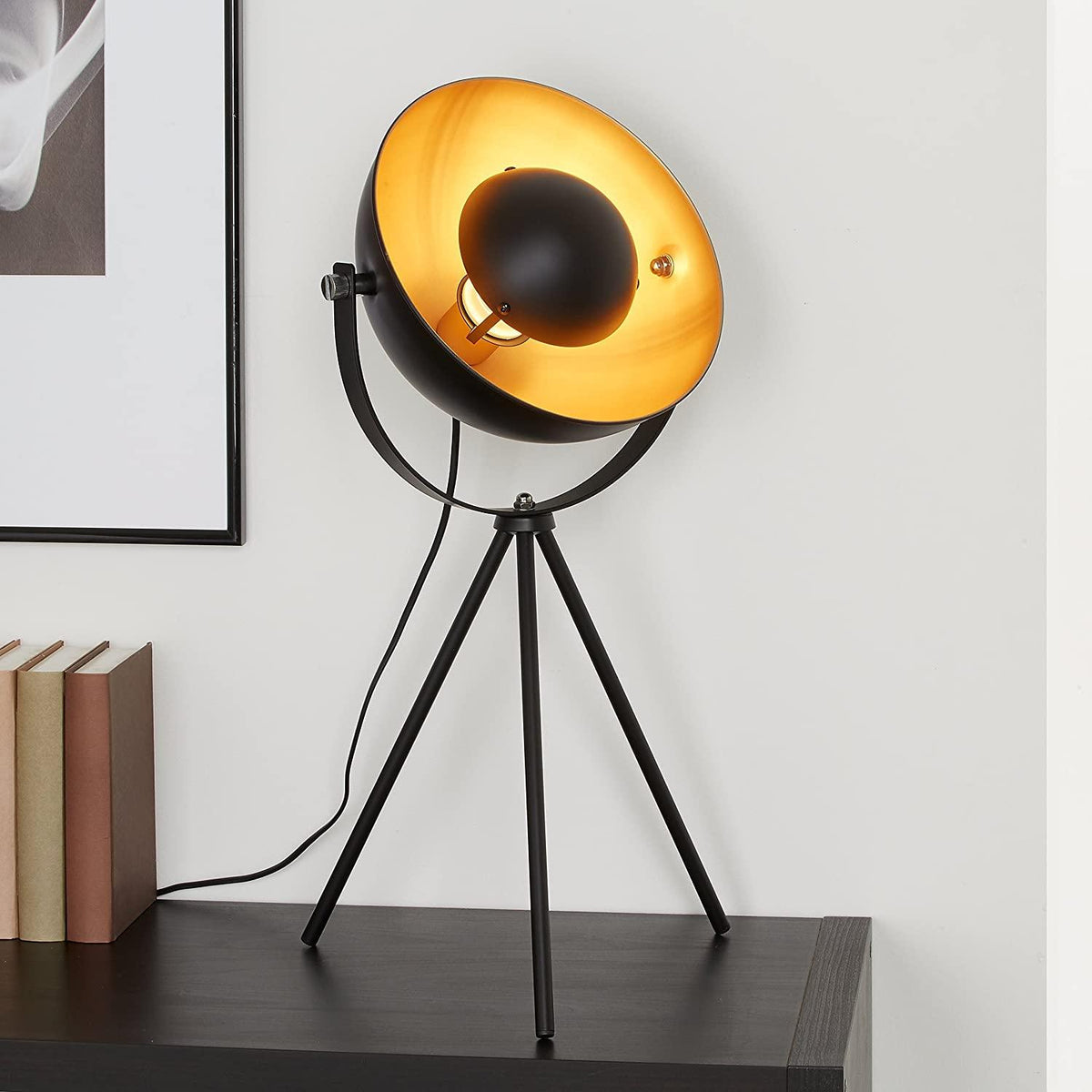 Industrial Cinema Floor Lamp XS Loft Wood Unfinished Metal E27