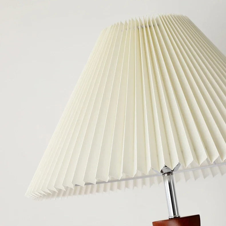 Bamboo & Wood Floor Lamp, Fabric Shade