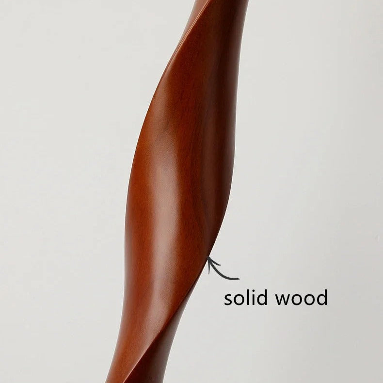Bamboo & Wood Floor Lamp, Fabric Shade