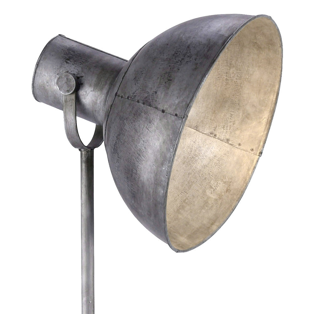 Raw Industrial Cinema Floor Lamp Grey Iron Pivoting Projector E27 220cm