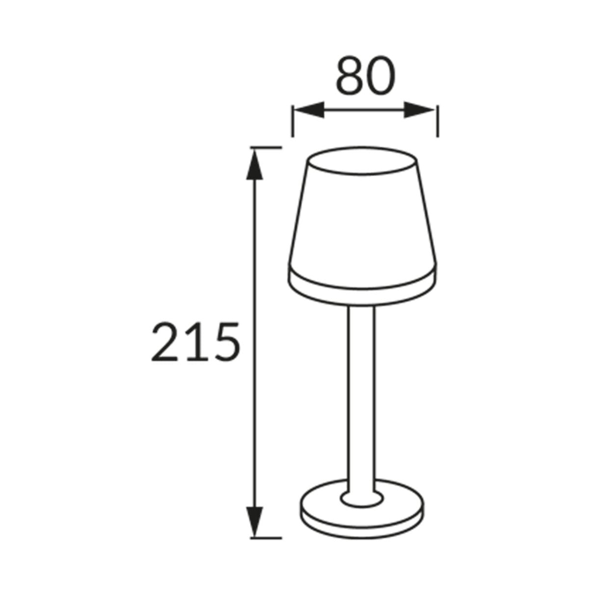Black Solar Outdoor Table Lamp Cordless Warm White 2300K–3500K