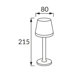 Black Solar Outdoor Table Lamp Cordless Warm White 2300K–3500K