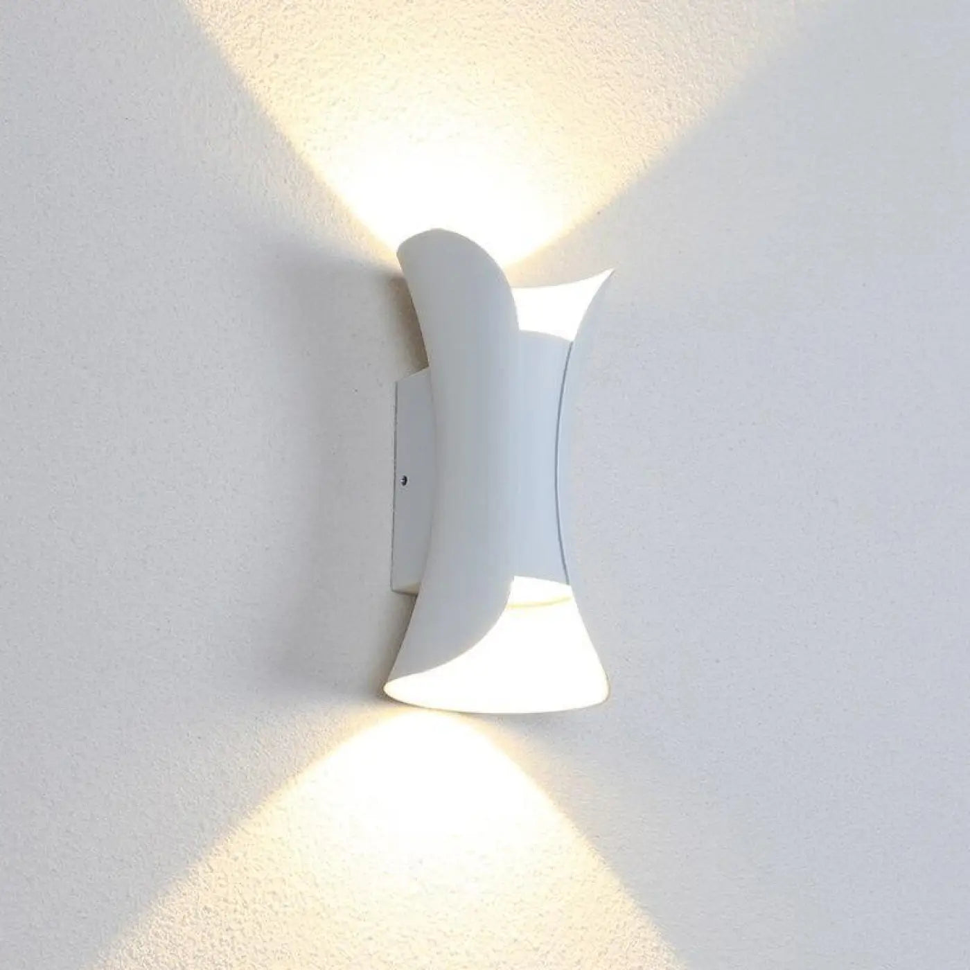 Outdoor Wall Light Acrylic Aluminium 10W Integrated LED Motion Sensor IP65 — Double Head
