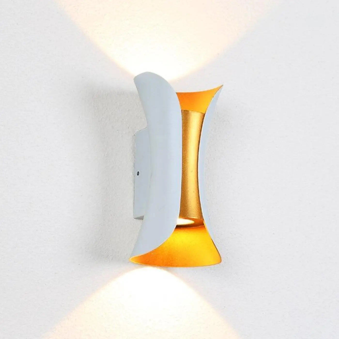 Outdoor Wall Light Acrylic Aluminium 10W Integrated LED Motion Sensor IP65 — Double Head
