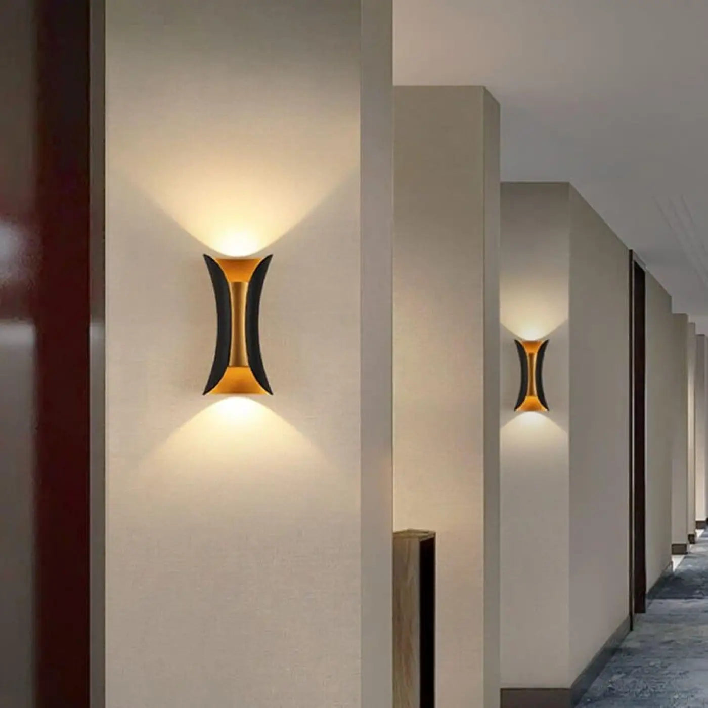 Outdoor Wall Light Acrylic Aluminium 10W Integrated LED Motion Sensor IP65 — Double Head