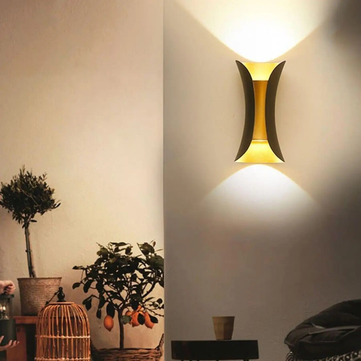 Outdoor Wall Light Acrylic Aluminium 10W Integrated LED Motion Sensor IP65 — Double Head