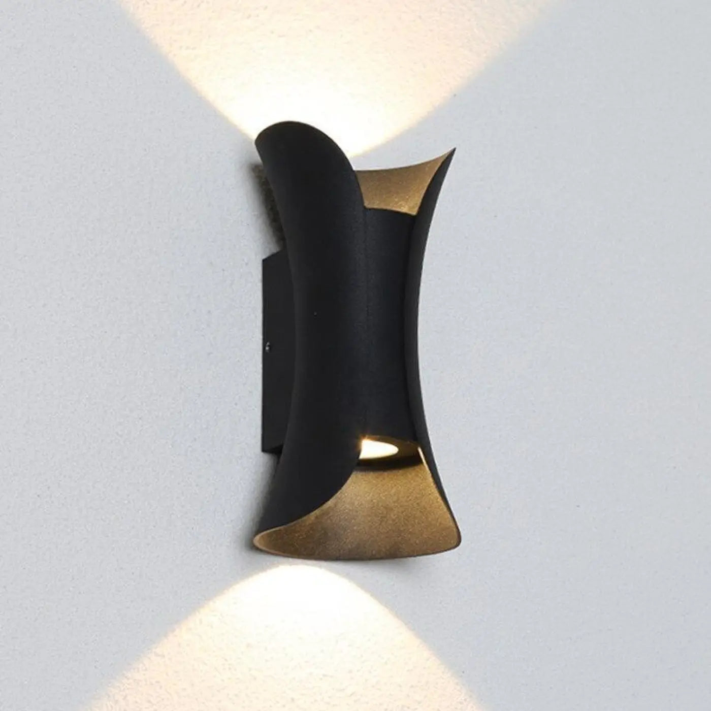 Outdoor Wall Light Acrylic Aluminium 10W Integrated LED Motion Sensor IP65 — Double Head