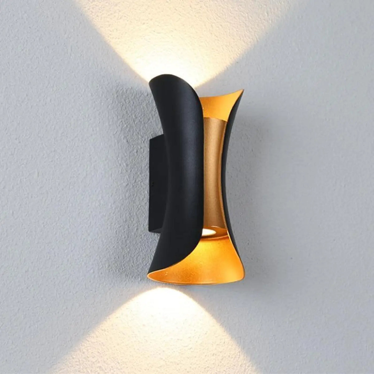 Outdoor Wall Light Acrylic Aluminium 10W Integrated LED Motion Sensor IP65 — Double Head