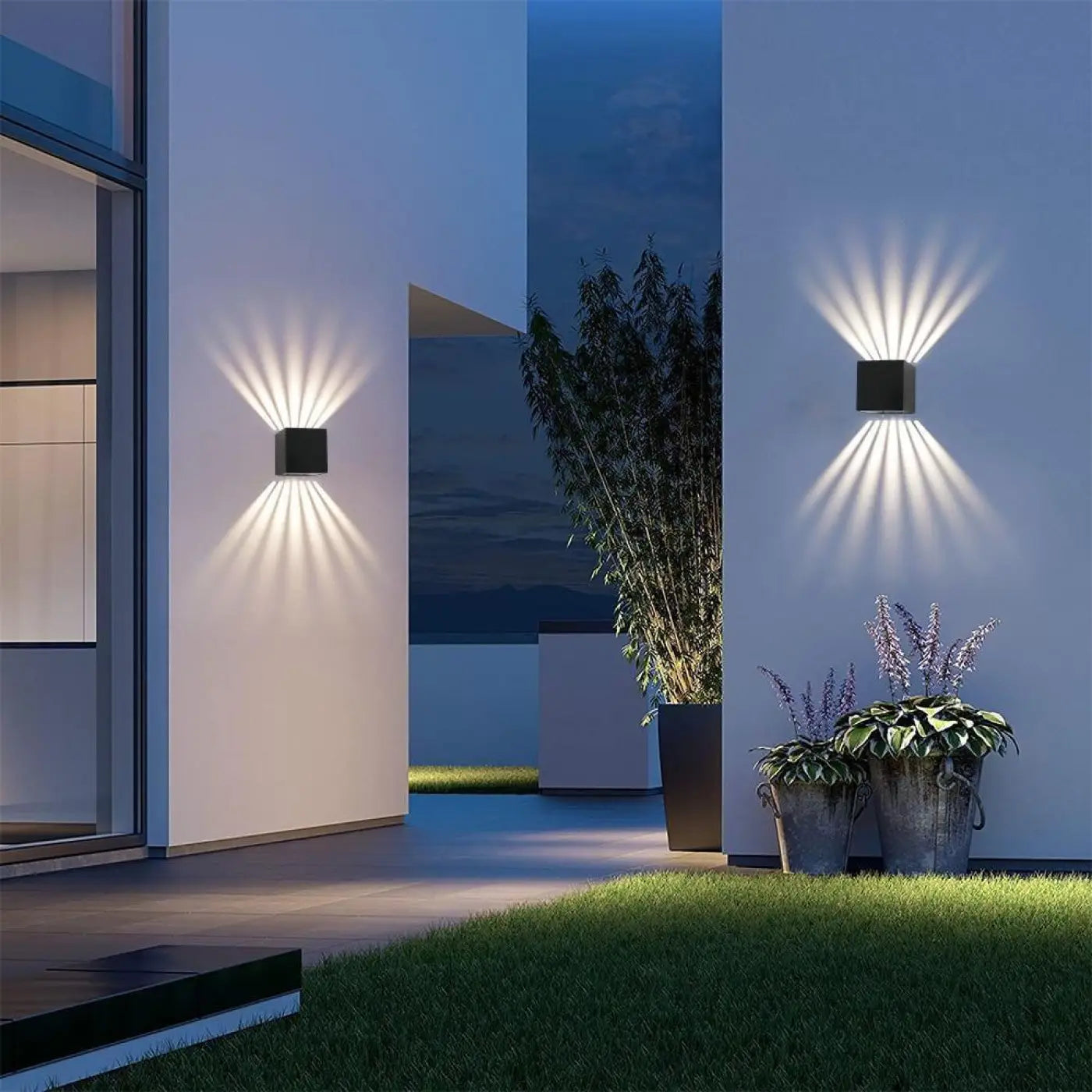 Outdoor LED Wall Light with Motion Sensor Black Aluminium 6W IP65