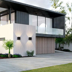 Outdoor LED Wall Light with Motion Sensor Black Aluminium 6W IP65