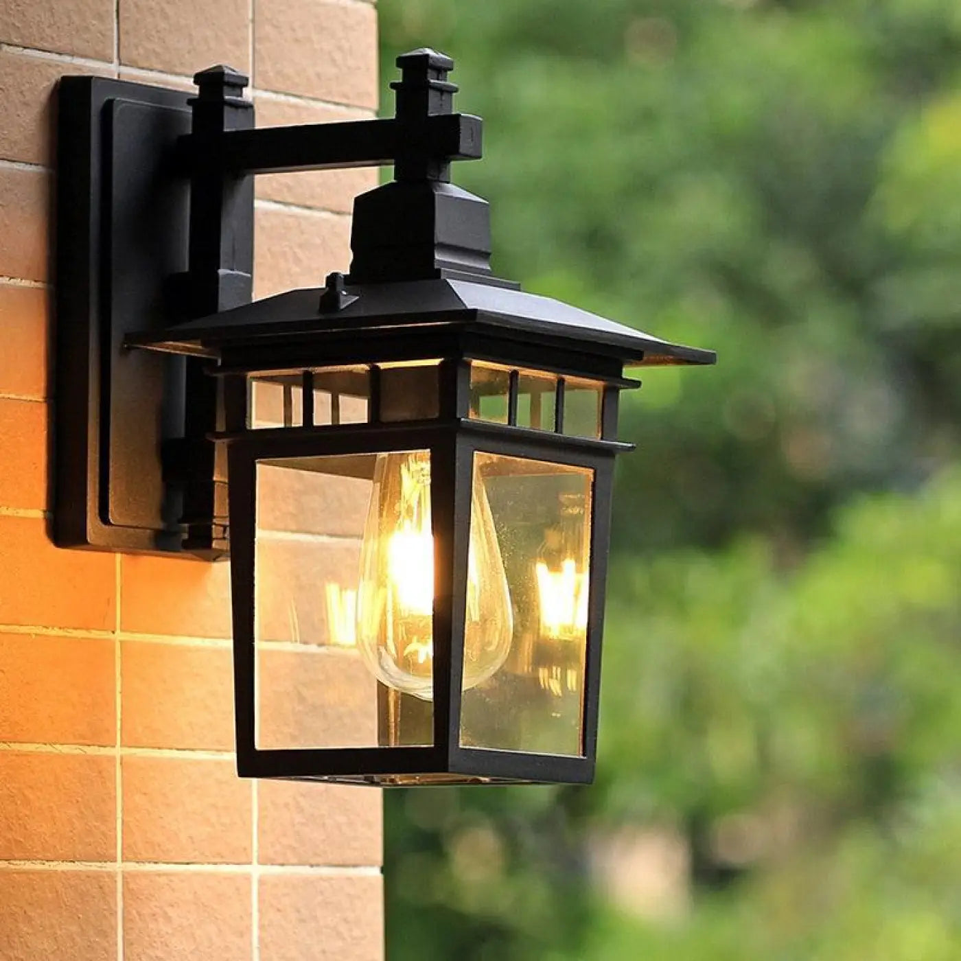 Outdoor Wall Light Aluminium E27 15W Motion Sensor IP65 Vintage — Bronze, Black & Silver
