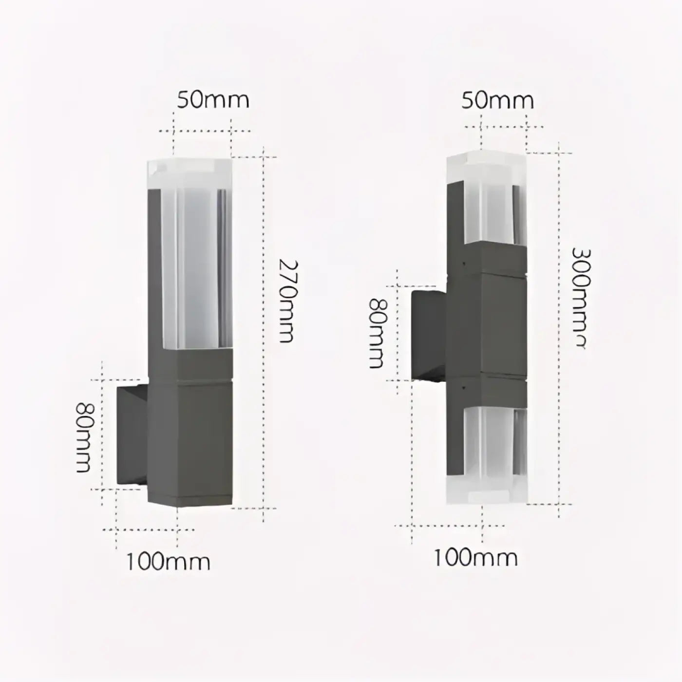 Outdoor Wall Light Black Aluminium Integrated LED Motion Sensor IP65