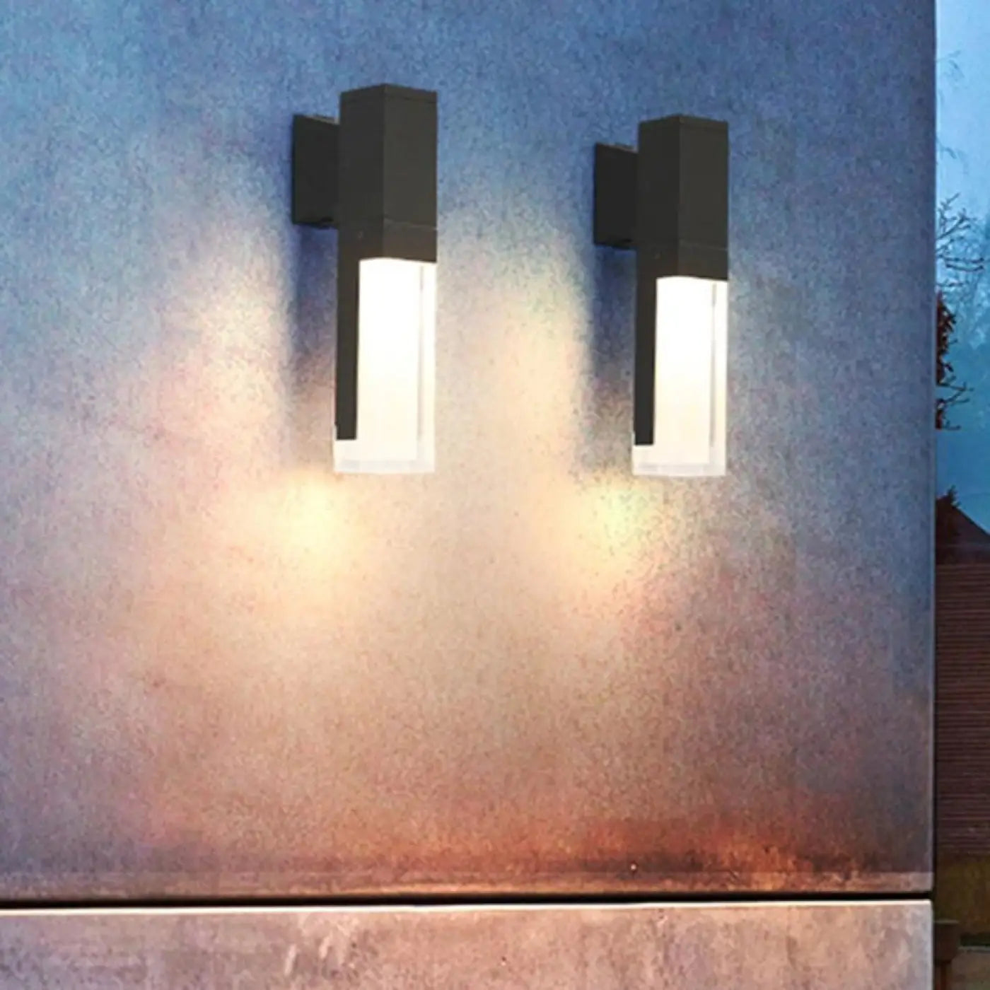 Outdoor Wall Light Black Aluminium Integrated LED Motion Sensor IP65
