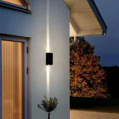 Outdoor Wall Light Black Aluminium 5W Integrated LED Motion Sensor IP65