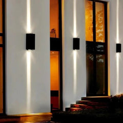 Outdoor Wall Light Black Aluminium 5W Integrated LED Motion Sensor IP65
