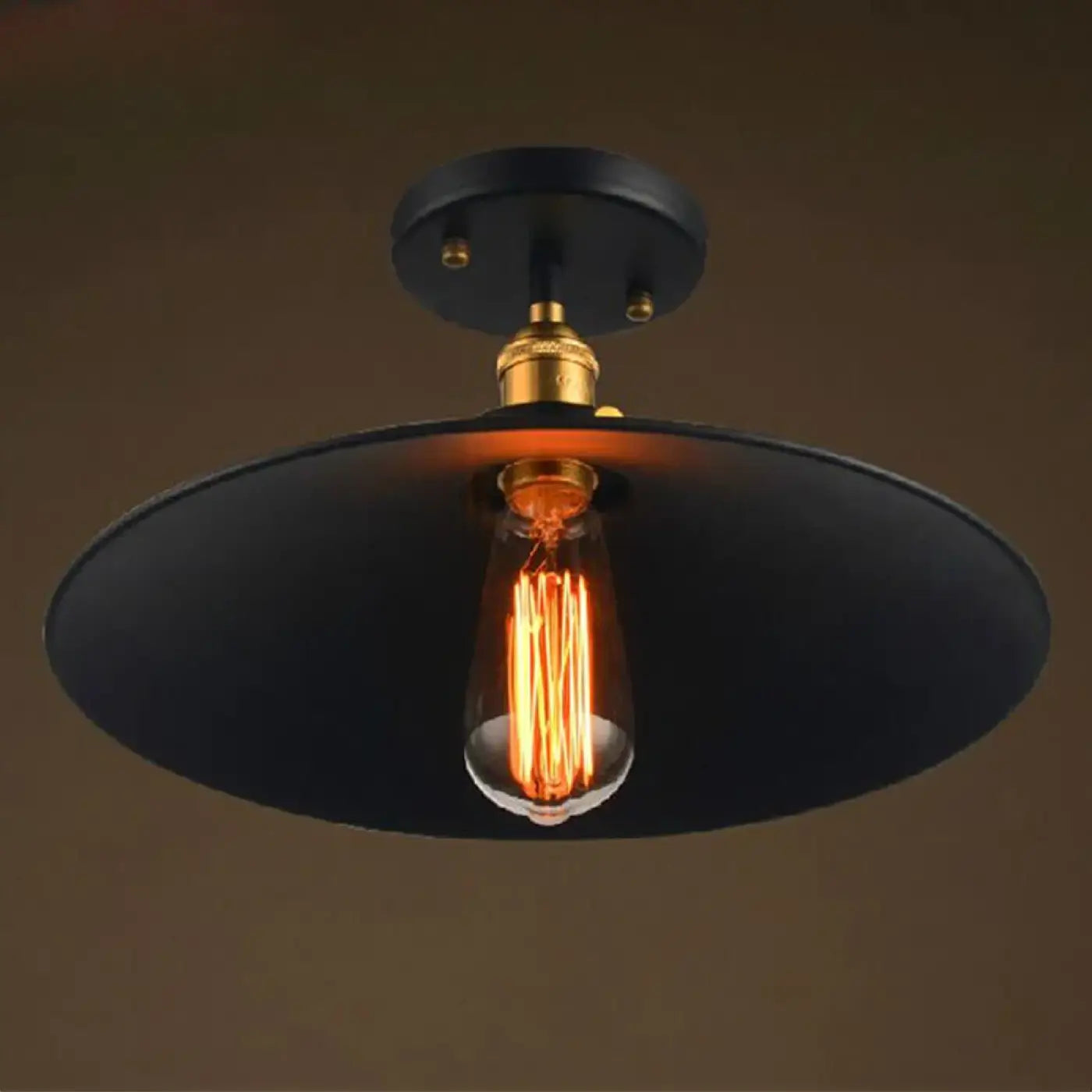 Industrial Vintage Ceiling Light E27 Aluminium Black Gold S/M/L/XL