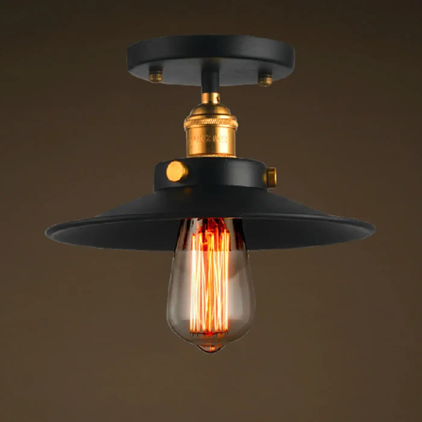 Industrial Vintage Ceiling Light E27 Aluminium Black Gold S/M/L/XL