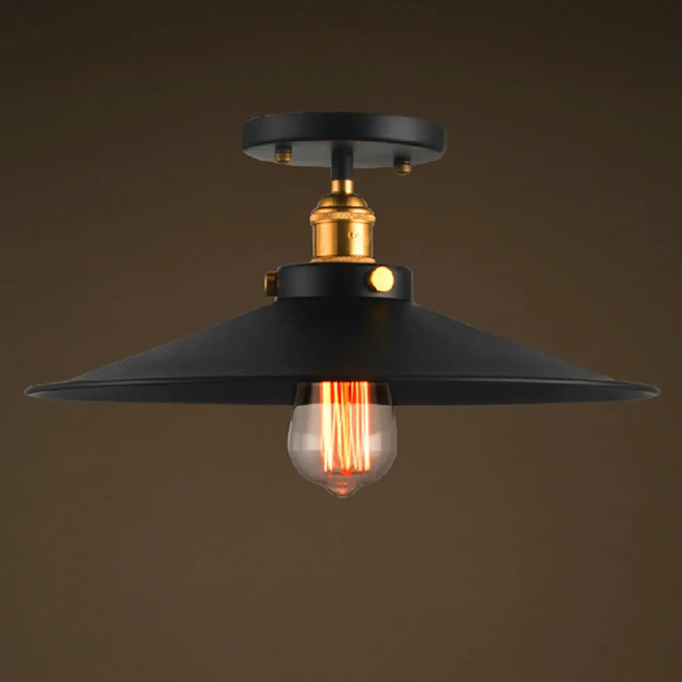 Industrial Vintage Ceiling Light E27 Aluminium Black Gold S/M/L/XL