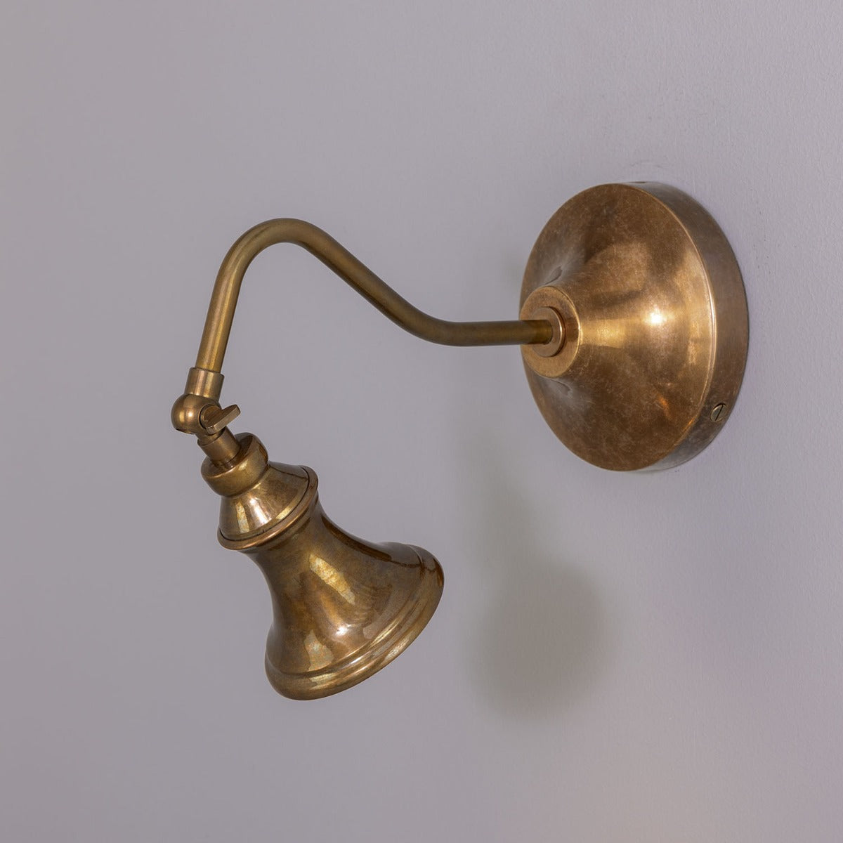 Adjustable Brass Wall Spotlight Solid Brass GU10 H18cm 4 Finishes