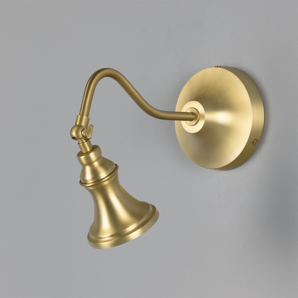 Adjustable Brass Wall Spotlight Solid Brass GU10 H18cm 4 Finishes