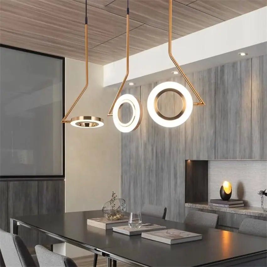 Double Ring LED Pendant Light Loft Style