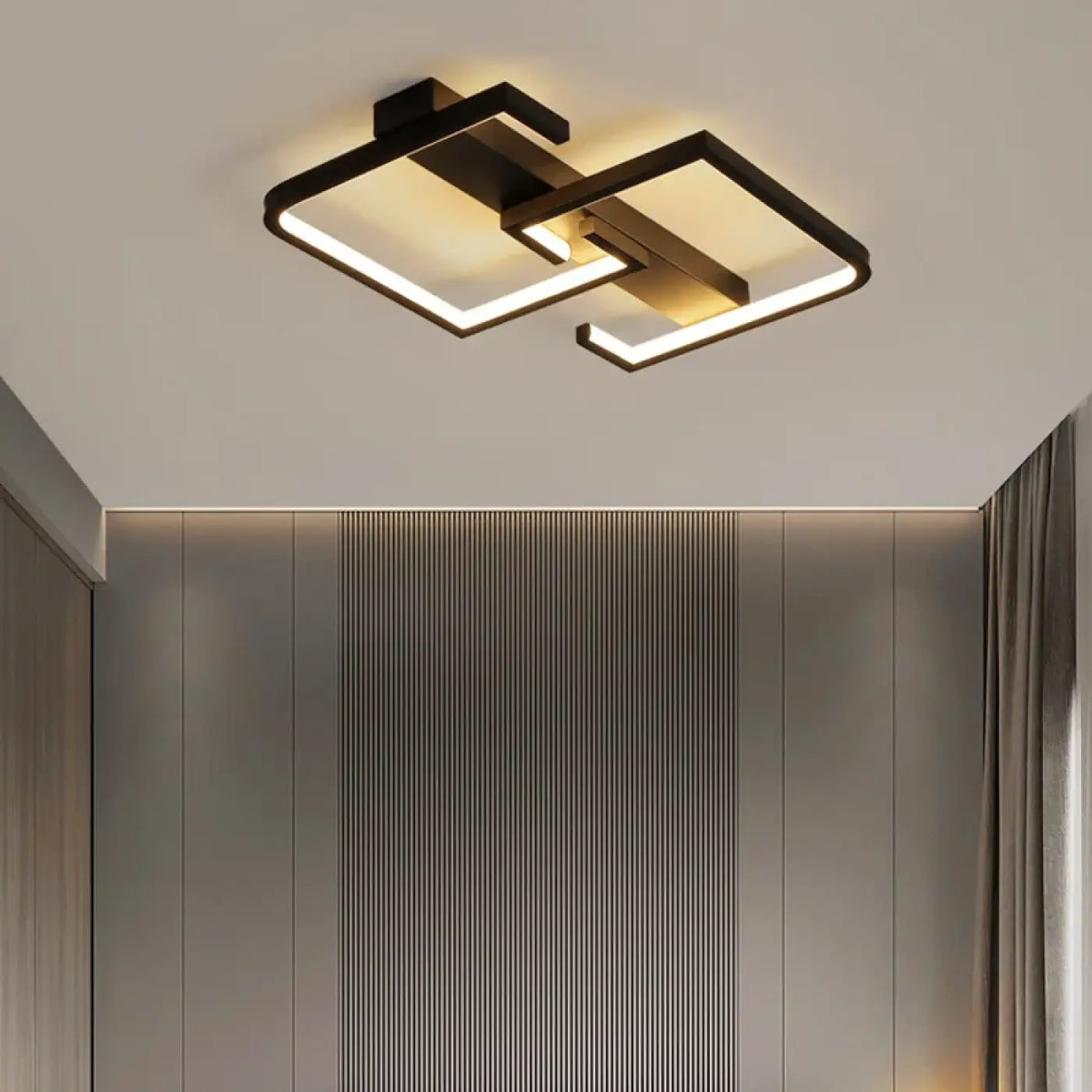 Black Geometric Minimalist Ceiling Light LED Dimmable
