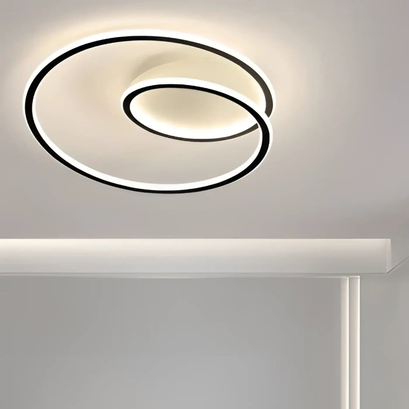 Black LED Ceiling Light Dimmable — 3 Sizes, 3000K–4000K