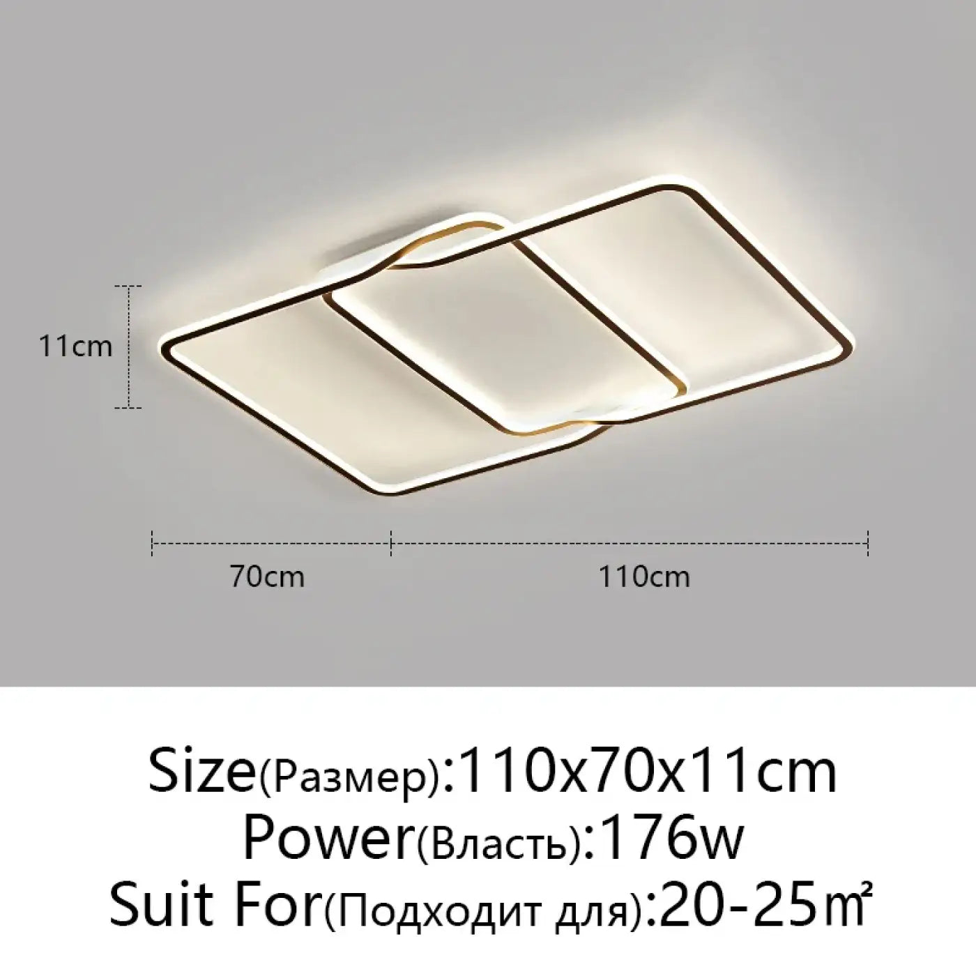 Black LED Ceiling Light Dimmable — 3 Sizes, 3000K–4000K