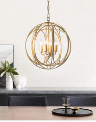 Modern Cage Pendant Light Painted Metal E27 IP44 Small Large