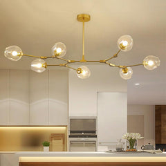 Adjustable Industrial Ceiling Light E27 5 to 12 Arms Black or Gold