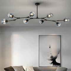 Adjustable Industrial Ceiling Light E27 5 to 12 Arms Black or Gold