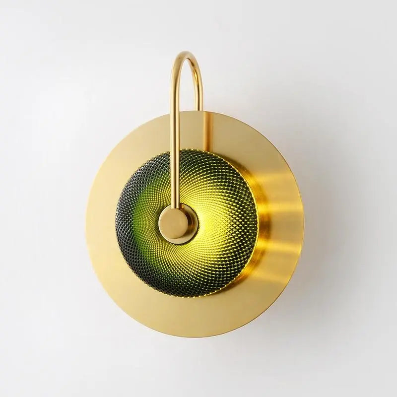 Circular Art Deco Wall Light Iron 30cm or 58cm