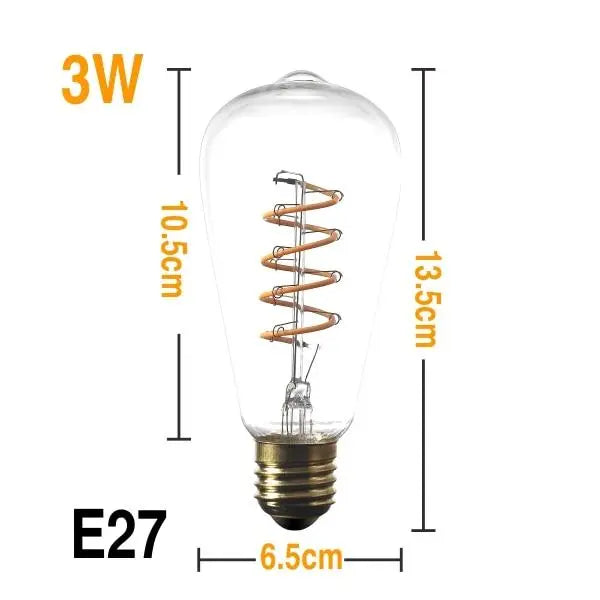 Vintage Filament LED Bulb E27 2300K 13 Models 3–8W