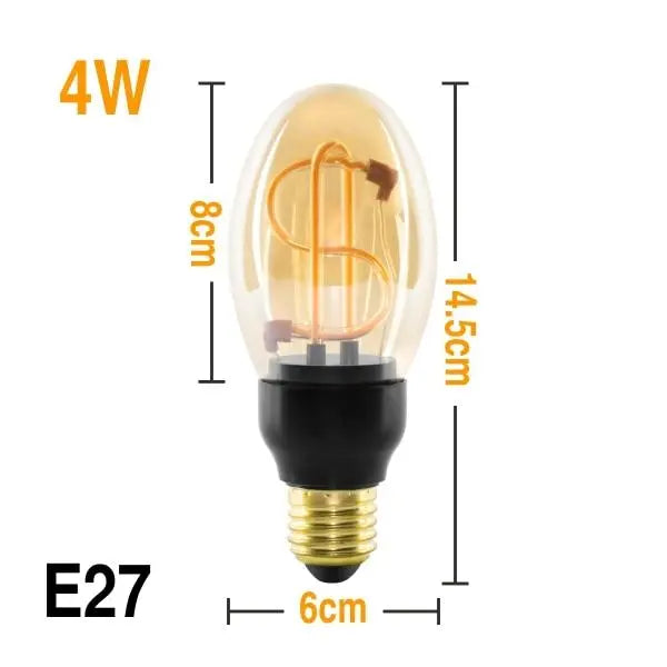 Vintage Filament LED Bulb E27 2300K 13 Models 3–8W
