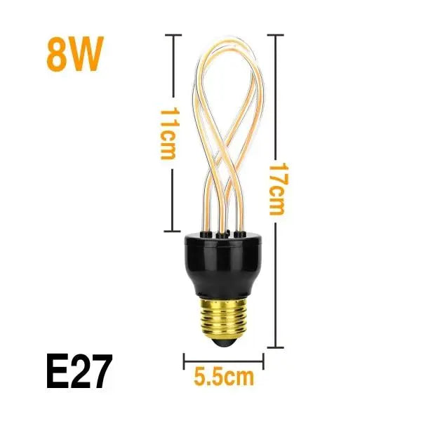 Vintage Filament LED Bulb E27 2300K 13 Models 3–8W