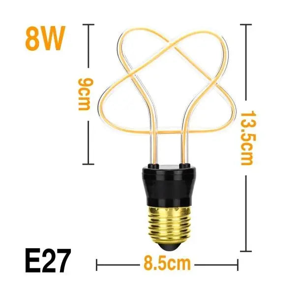 Vintage Filament LED Bulb E27 2300K 13 Models 3–8W