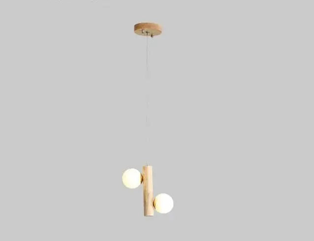 Modern Wooden Chandelier G9 — Wood & Glass, Set of 2, 6 or 8 Lights