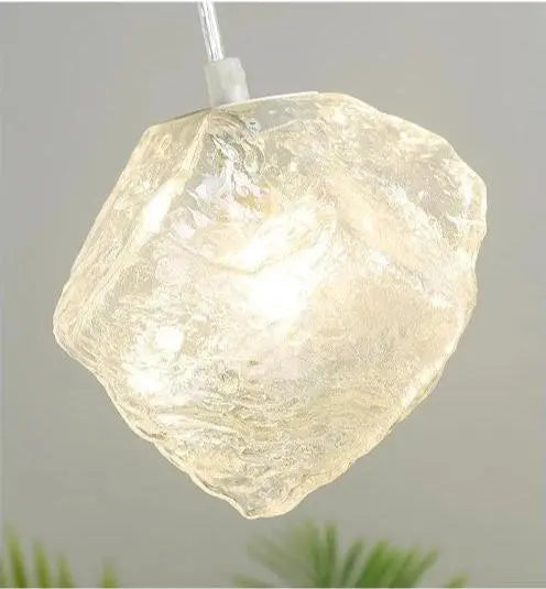 Glass Globe Pendant Light Set of 3 Iron E27 IP44