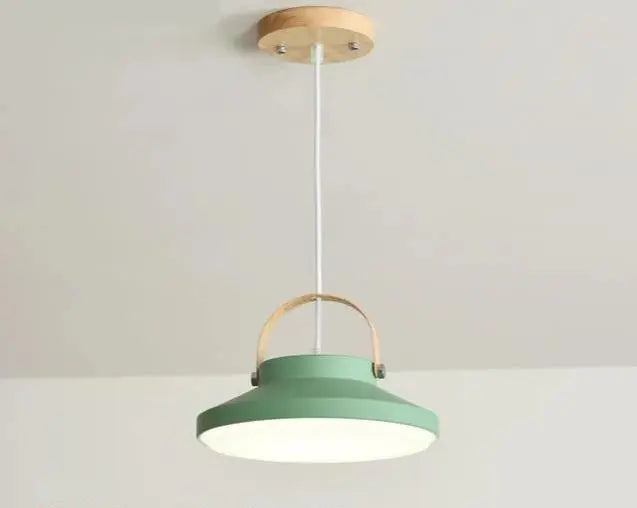 Nordic LED Pendant Light Iron Wood 3 Colours 3 Sizes