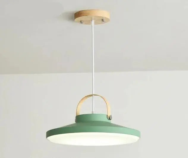 Nordic LED Pendant Light Iron Wood 3 Colours 3 Sizes