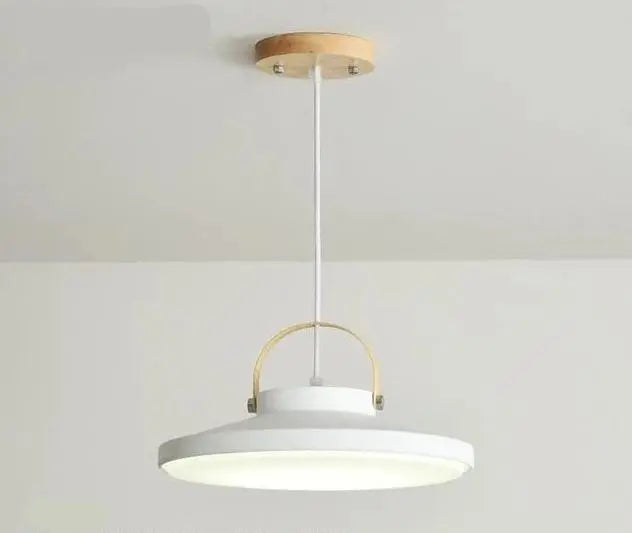 Nordic LED Pendant Light Iron Wood 3 Colours 3 Sizes