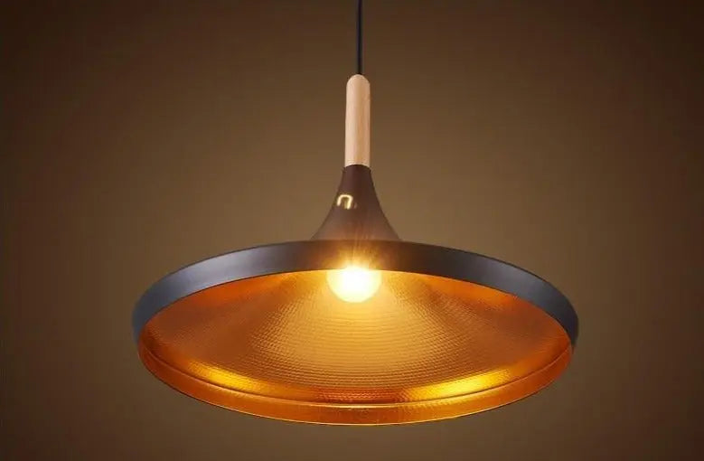 Iron Pendant Light E27 3 Shapes Lantern Funnel Cone
