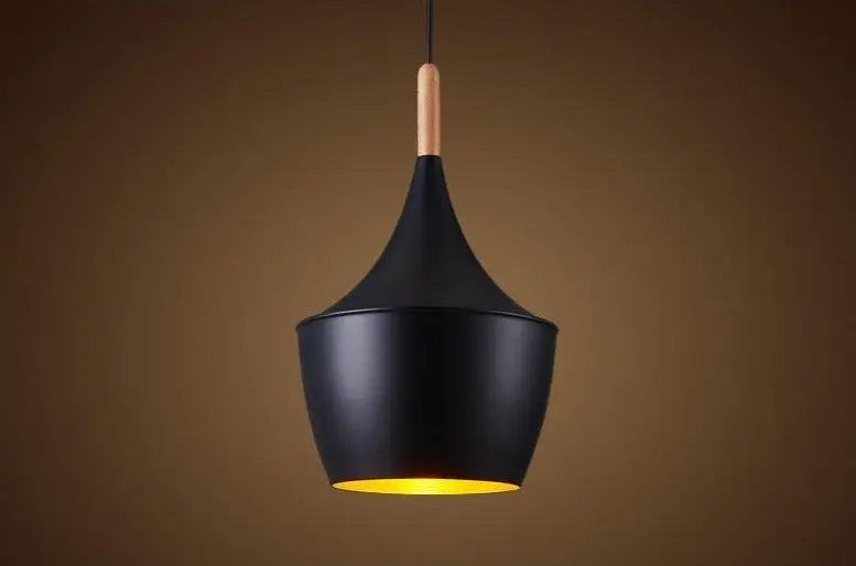 Iron Pendant Light E27 3 Shapes Lantern Funnel Cone