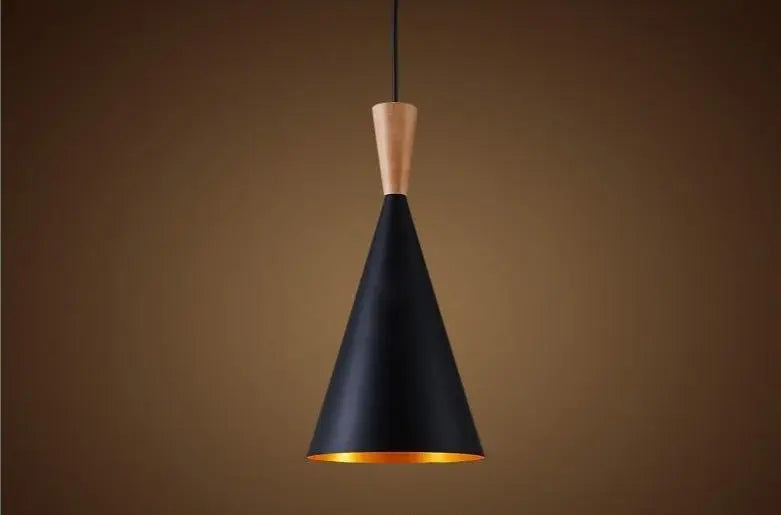 Iron Pendant Light E27 3 Shapes Lantern Funnel Cone
